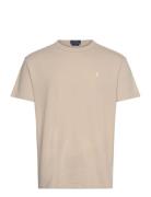 Classic Fit Jersey Crewneck T-Shirt Tops T-Kortærmet Skjorte Beige Pol...