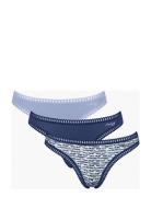 Sloggi Go Crush String C3P G-streng Undertøj Navy Sloggi