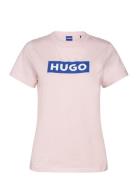 Classic Tee_B Tops T-shirts & Tops Short-sleeved Pink HUGO BLUE