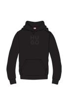 Hooded Sweatshirt Tops Sweatshirts & Hoodies Hoodies Black Hugo Kids