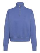 Fleece Quarter-Zip Tops Sweatshirts & Hoodies Sweatshirts Blue Polo Ra...