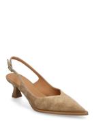 Sling Back Shoes Sling Backs Heeled Slingbacks Beige Billi Bi