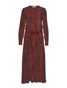 Kavitaiw Long Dress Maxikjole Festkjole Red InWear