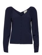 Enisegz Blouse Ma20 Tops Blouses Long-sleeved Blue Gestuz