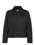 Minimal Padded Satin Jacket Foret Jakke Black Calvin Klein