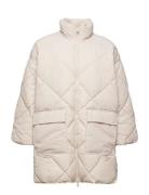 Slfheidi Puffer Jacket B Curve Foret Jakke Beige Selected Femme