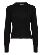 Slfglowie Ls Knit O-Neck B Tops Knitwear Jumpers Black Selected Femme