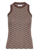 Enperidot Sl Knit 6911 Tops T-shirts & Tops Sleeveless Brown Envii