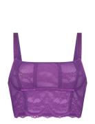 Maisie Bralette Lingerie Bras & Tops Soft Bras Tank Top Bras Purple Hu...