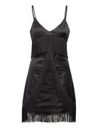 Lisbon Slip Dress Kort Kjole Black DESIGNERS, REMIX