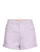 Jxhazel Mini Shorts Hw Ra Color Ln Bottoms Shorts Denim Shorts Purple ...