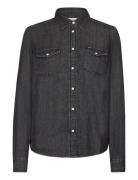 Regular Western Shirt Tops Shirts Denim Shirts Black Lee Jeans