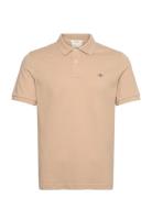 Slim Shield Ss Pique Polo Tops Polos Short-sleeved Beige GANT