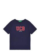 T-Shirt Tops T-Kortærmet Skjorte Navy United Colors Of Benetton