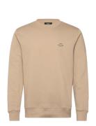 Standard Crew Logo Sweat Tops Sweatshirts & Hoodies Sweatshirts Beige ...