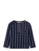 Vira Ls Shirt Tops Shirts Long-sleeved Shirts Navy Fliink