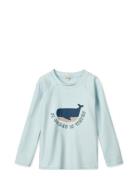 Noah Placement Longsleeve Swim Tee Swimwear Uv Clothing Uv Tops Blue L...