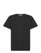 Patch Pocket T-Shirt Tops T-Kortærmet Skjorte Black Mango