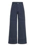 Twilla Bonnie Pants Bottoms Trousers Wide Leg Navy Mads Nørgaard