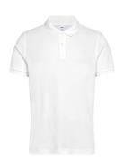 Regular-Fit Cotton Piqué Polo Shirt Tops Polos Short-sleeved White Man...