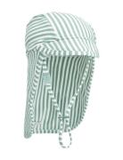 Cecilia Seersucker Swim Hat Badehat Green Liewood