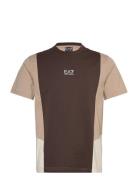 T-Shirt Tops T-Kortærmet Skjorte Brown EA7