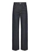 High-Rise Wideleg Rinse-Wash Jeans Bottoms Jeans Wide Navy Mango