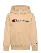 Hooded Sweatshirt Sport Sweatshirts & Hoodies Hoodies Beige Champion