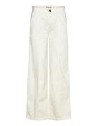 Carisw Mid Jeans Bottoms Trousers Wide Leg Cream Sofie Schnoor