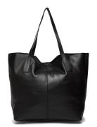 Leather Shopper Shopper Taske Black Rosemunde