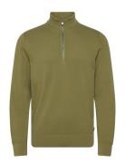 Ebrando-P Tops Knitwear Half Zip Jumpers Green BOSS