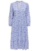 Onlmilana 7/8 Dress Wvn Noos Knælang Kjole Blue ONLY