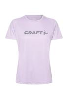 Core Unify Logo Tee W Sport T-shirts & Tops Short-sleeved Purple Craft