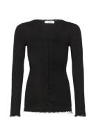 Rkbalta Modal Ls Lace Cardigan Tops T-shirts Long-sleeved T-Skjorte Bl...