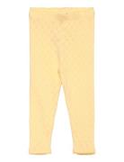 Pointelle Heart Leggings Bottoms Leggings Yellow Copenhagen Colors