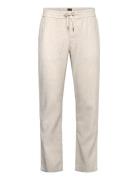 Sanderson-L Bottoms Trousers Linen Trousers Cream BOSS