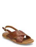 Sandals - Flat - Open Toe - Op Flade Sandaler Brown ANGULUS