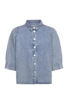 Bonoll Shirt Ss Tops Shirts Denim Shirts Blue Lollys Laundry