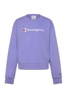 Crewneck Sweatshirt Tops Sweatshirts & Hoodies Sweatshirts Purple Cham...