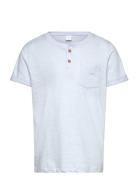 Top Ss Essentials W Placket Tops T-Kortærmet Skjorte Blue Lindex