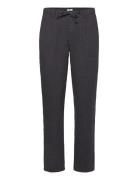 Linen Blend Herringb Pants Bottoms Trousers Casual Black Lindbergh