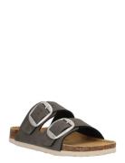 Bundao W Cork Sandal Flade Sandaler Grey Cruz