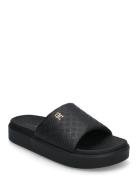 Platform Monogram Poolslide Sandaler Pool Sliders Slip-in Black Tommy ...