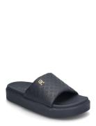 Platform Monogram Poolslide Sandaler Pool Sliders Slip-in Navy Tommy H...