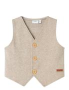 Nmmfollow Sweat Vest Unb Tops Vests Beige Name It