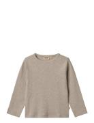 T-Shirt L/S Milo Tops T-shirts Long-sleeved T-Skjorte Grey Wheat