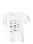 Nmffilly Ss Top Tops T-Kortærmet Skjorte White Name It