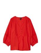 Vmsofie 3/4 V-Neck Top Wvn Ga Tops Blouses Long-sleeved Red Vero Moda