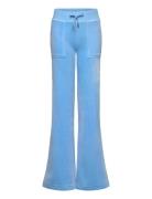 Layla Low Rise Flare Pocketed Bottoms Sweatpants Blue Juicy Couture