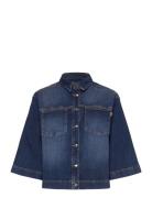 Pzkatja Short Jacket Tops Shirts Denim Shirts Blue Pulz Jeans